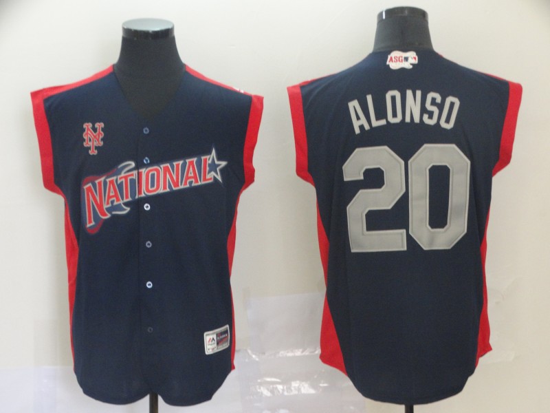 National League #20 Pete Alonso Navy 2019 MLB All-Star Game Workout Jersey